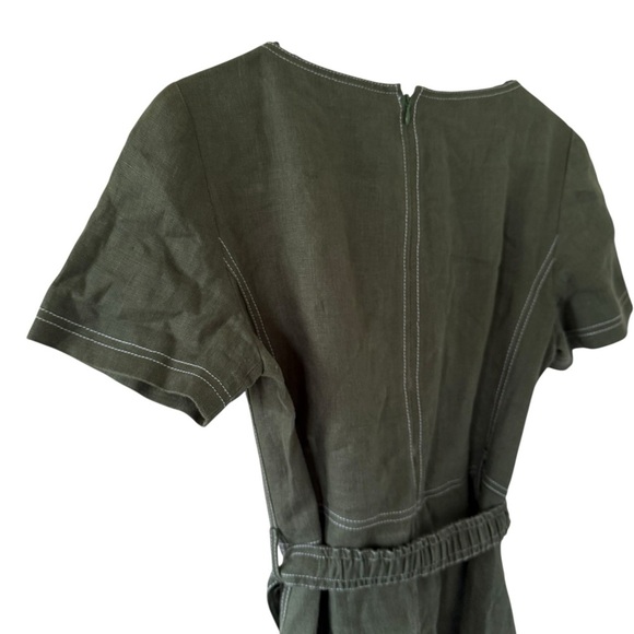 Tory Burch Nadia Green Linen Shift Dress - Picture 10 of 12